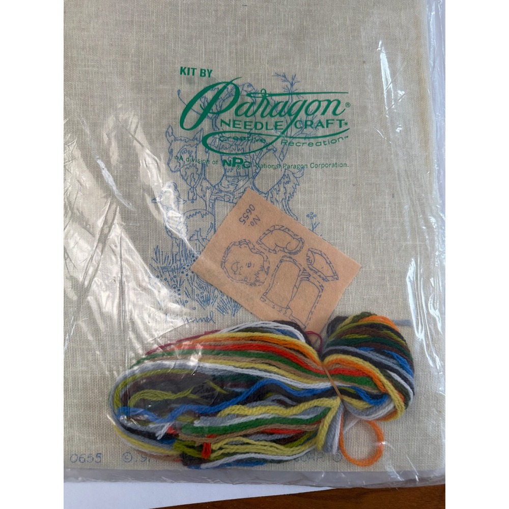 VTG Paragon Needlecraft Hummel Farm Boy Crewel Kit 9x12 Embroidery Sealed 0655 - Picture 5 of 10